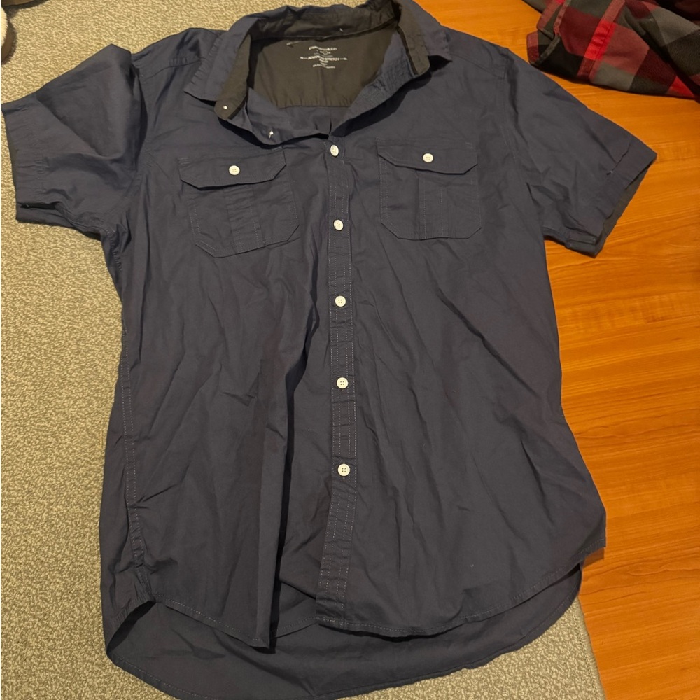 Men's Navy Short Sleeve Shirt